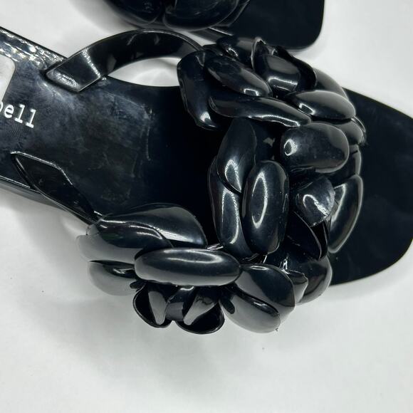 Jeffrey Campbell Jelly Flip Flop Sandal/ size 6M eur 37- black shiny women - Picture 3 of 5